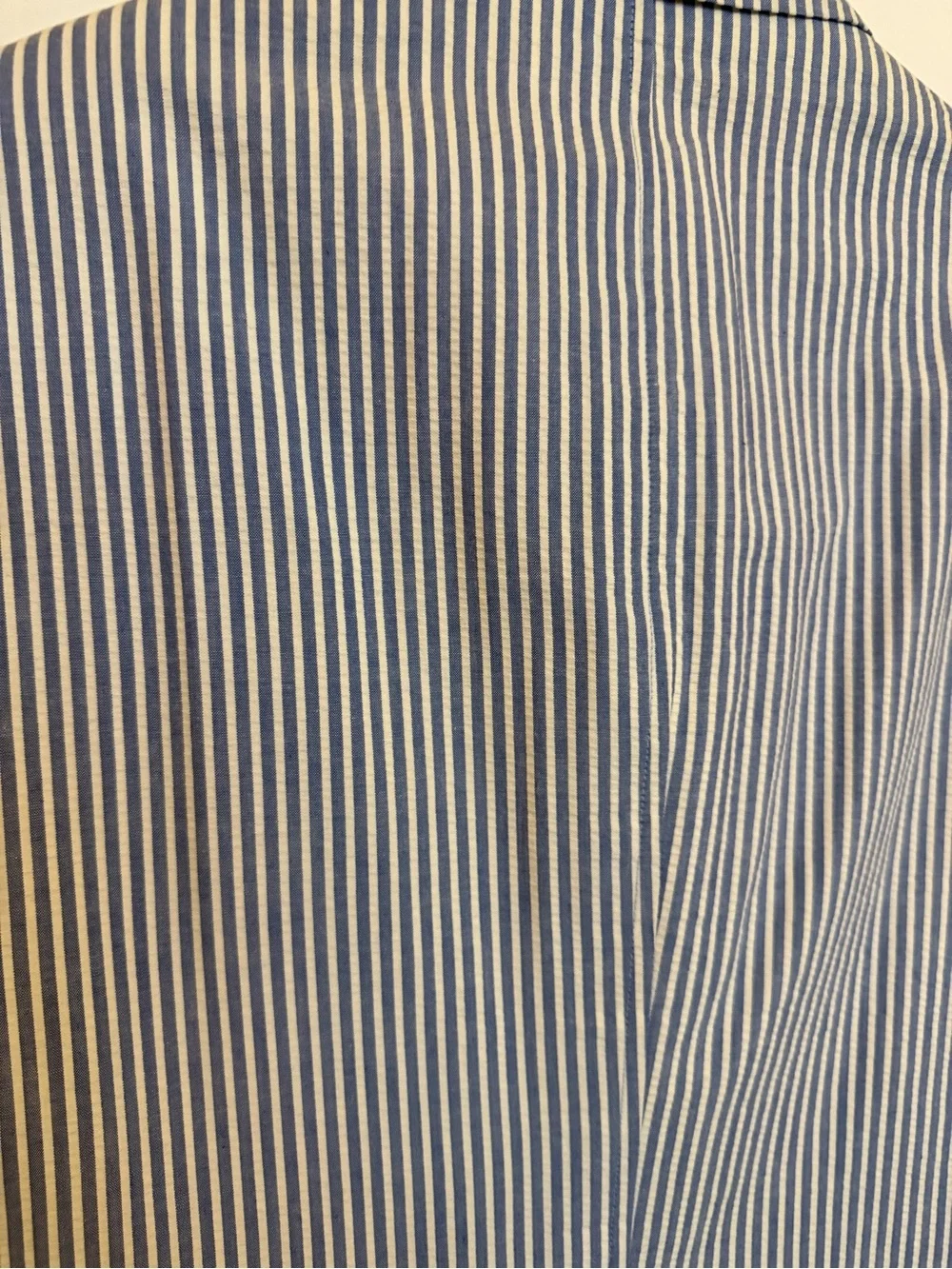 Men's Blue & White Striped Blazer - Classic Seersucker Style